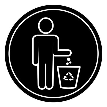 Signs ByLITA Circle Please Recycle Graphic Door or Wall Sign | Easy Installation | Durable Construction | Promote Health And Safety | Caution Warning Sign for Home, Business and Office Spaces